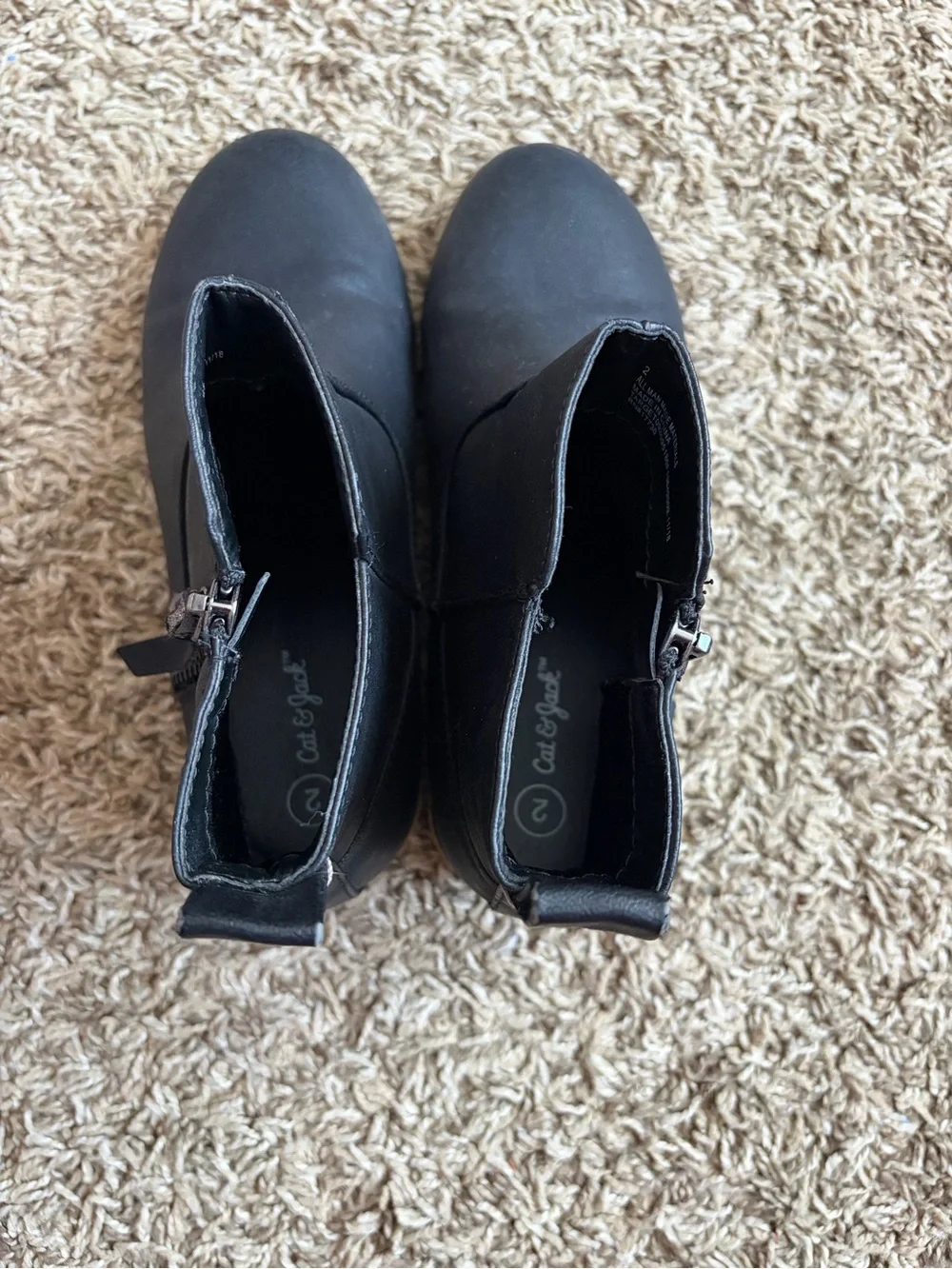 kids black zip up Chelsea boot